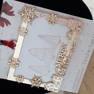 NWT Gold Christmas Ornament Frame RR103